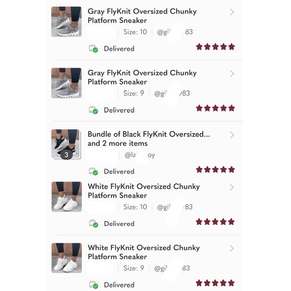 Black FlyKnit Oversized Chunky Platform Sneaker - Picture 11 of 12